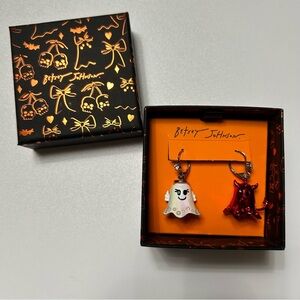 Betsey Johnson Halloween Ghost Angel and Devil Earrings